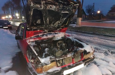 Фото: Утром в Свислочи горел автомобиль