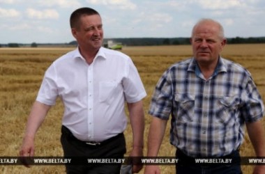 Фото: Министр сельского хозяйства ознакомился с ходом уборочной кампании на Гродненщине
