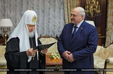 Фото: Патриарх Кирилл поздравил Александра Лукашенко с Днем Крещения Руси