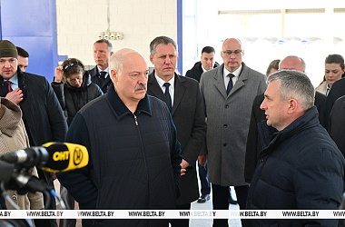 Фото: Сельское хозяйство и "кондитерка". Александр Лукашенко приехал в Наровлянский район