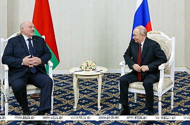 Фото: Александр Лукашенко и Владимир Путин встретились в Бишкеке