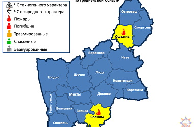 Фото:  На территории Гродненской области за прошедшие сутки произошло 2 пожара