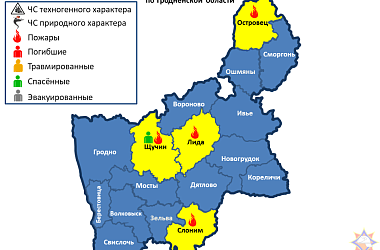 Фото:     4 пожара произошло за прошедшие сутки на территории Гродненской области  