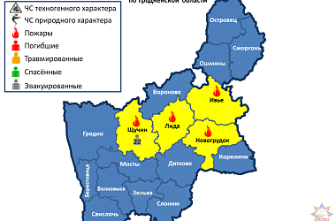 Фото: За прошедшие сутки на территории Гродненской области произошло 4 пожара, 22 человека эвакуировано