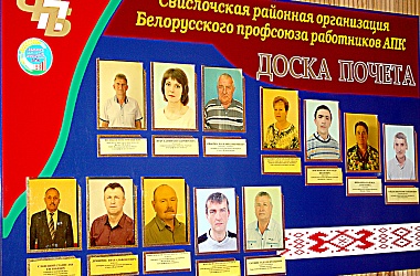 Фото: На Доске почета – активисты профсоюза
