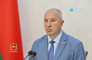 Фото: Губернатор Гродненской области Юрий Караев на республиканском селекторном совещании по вопросам уборочной кампании с участием Главы государства доложил о ситуации в регионе