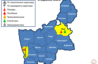 Фото:    На территории Гродненской области за сутки произошло 2 пожара.    