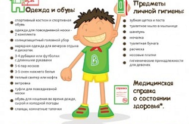 Фото: Собираем ребенка в лагерь