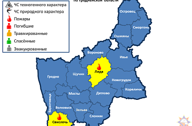 Фото:  На территории Гродненской области за прошедшие сутки произошло 2 пожара .     