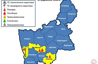 Фото: За прошедшие сутки на территории Гродненской области произошло 3 пожара, на которых погиб 1 человек