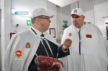 Фото: Юрий Караев и Константин Бурак посетили ОАО «Гродненский мясокомбинат»