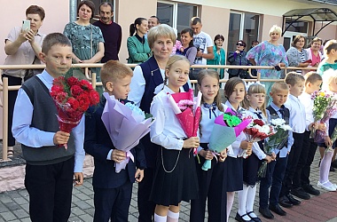 Фото: Першы званок празвінеў у Дабравольскай сярэдняй школе