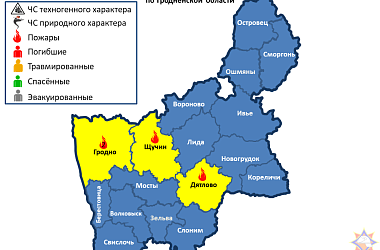 Фото:      За прошедшие сутки на территории Гродненской области произошло 4 пожара . 
